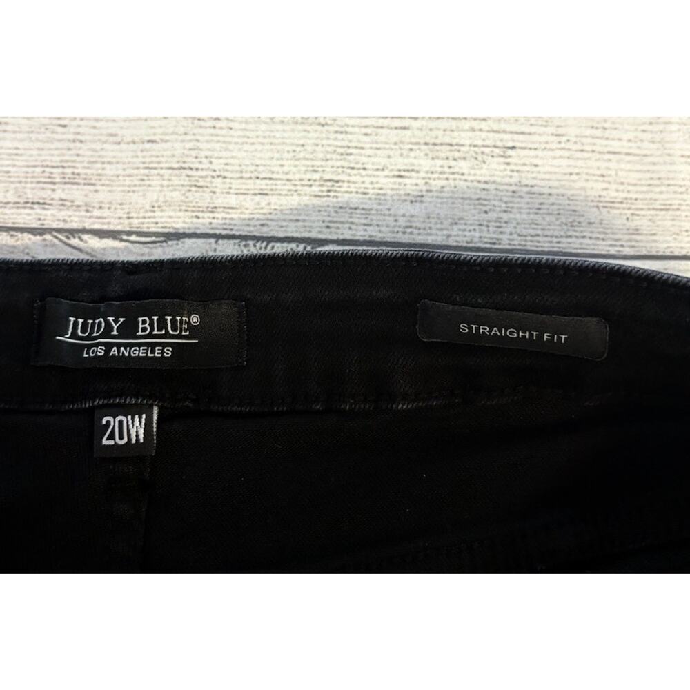 Judy Blue High Waist Tummy Control Straight Fit Black Denim Jeans Size 20W - Picture 6 of 9